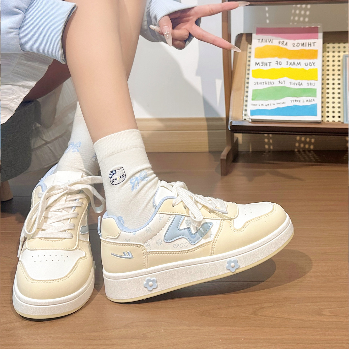 回力小众设计小白鞋女春季新款百搭学生软底轻便高颜值初中生板鞋,淘宝优惠券,粉丝福利购,淘宝优惠卷