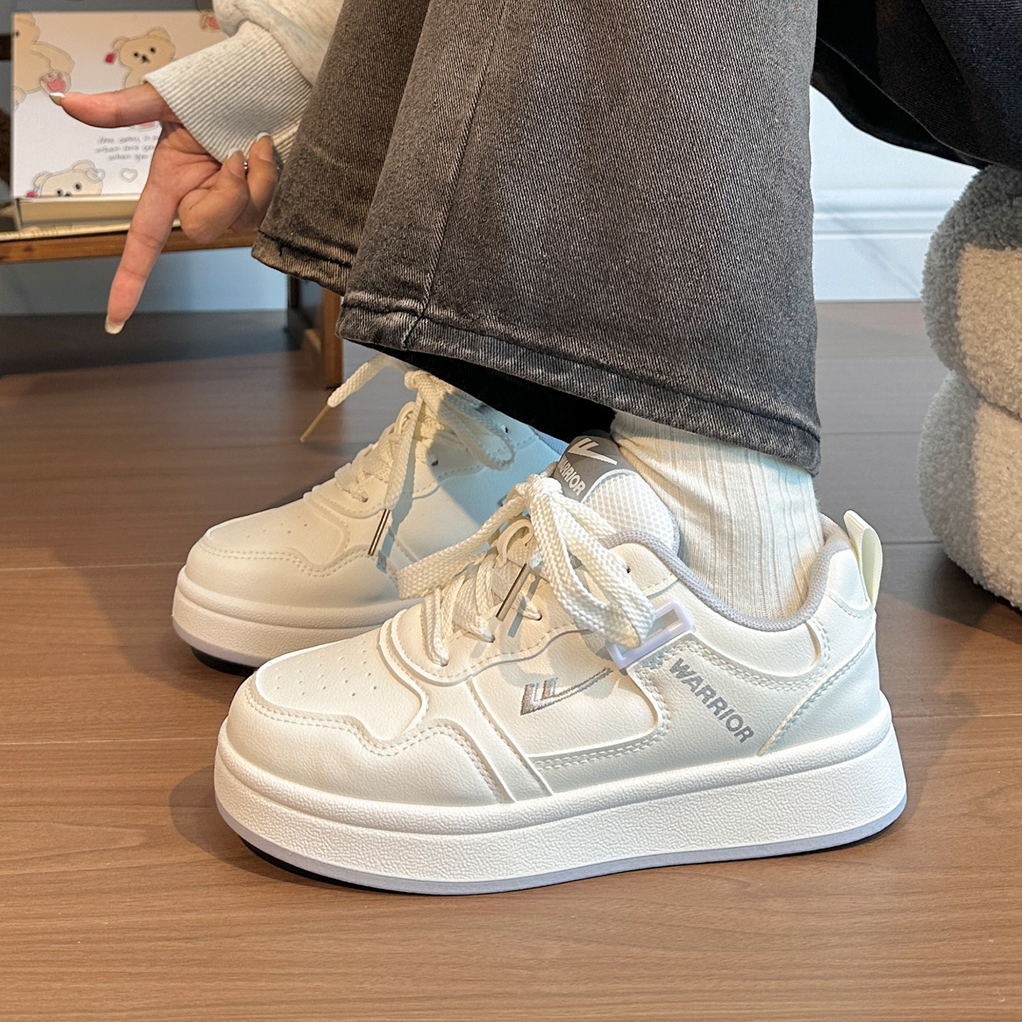 回力鞋子女春季新款百搭爆款面包鞋厚底韩系小白鞋女休闲运动板鞋,淘宝优惠券,粉丝福利购,淘宝优惠卷