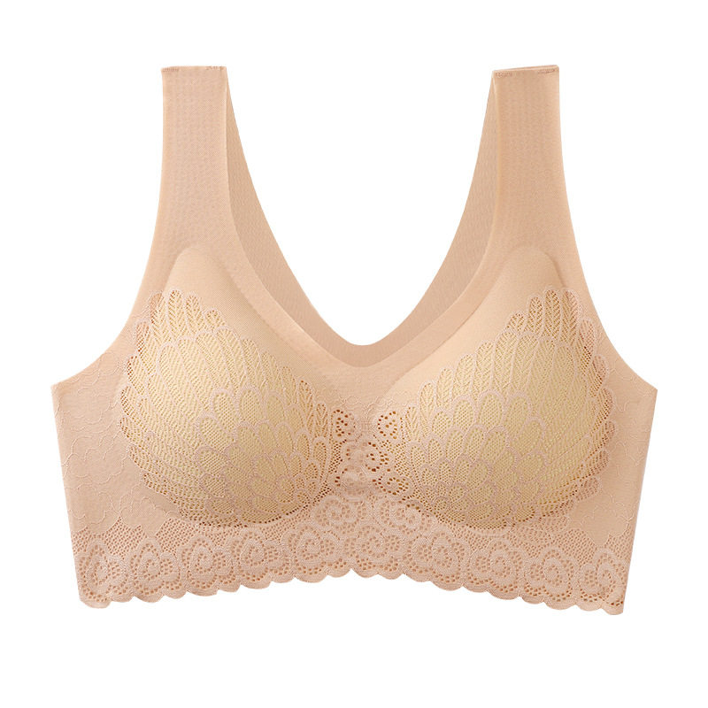 泰国乳胶运动女无钢圈小胸蕾丝胸罩 郡薇文胸