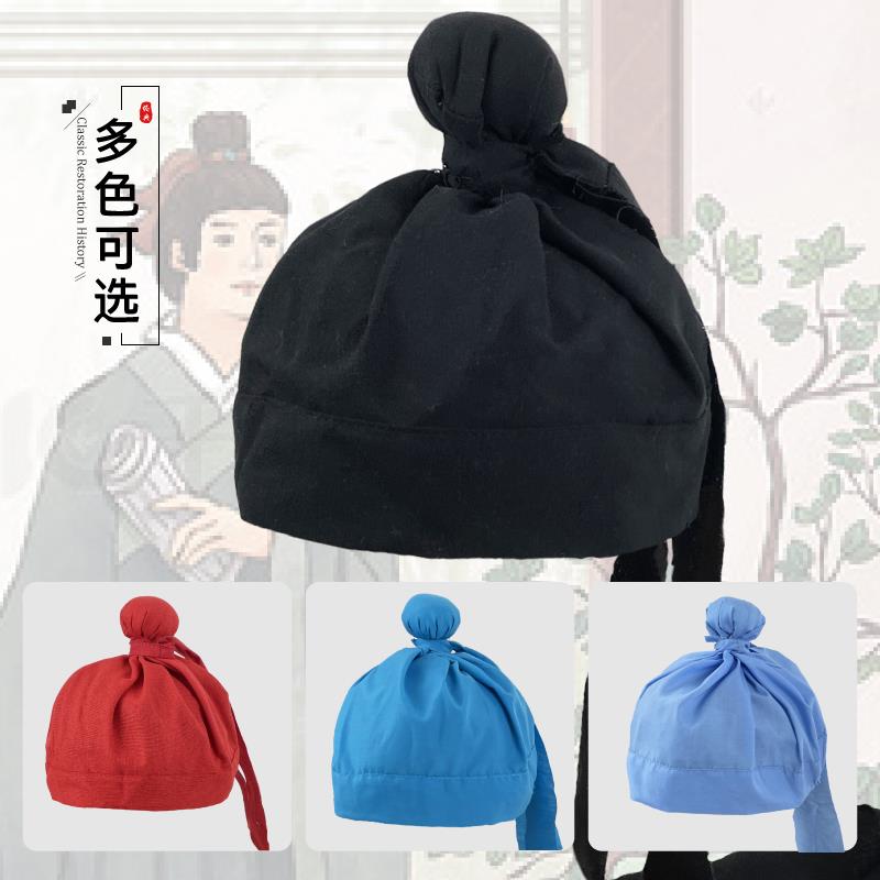 古代书生帽汉服帽子男古装儿童秀才书童儒巾男童宋朝头巾帽庄子巾 - 图1