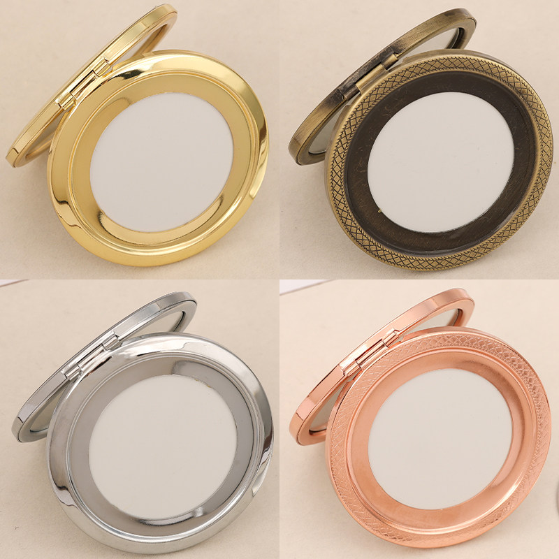 手工diy宋锦包布刺绣镜胚底座材料包随身补妆双面折叠小镜子复古,淘宝优惠券,粉丝福利购,淘宝优惠卷