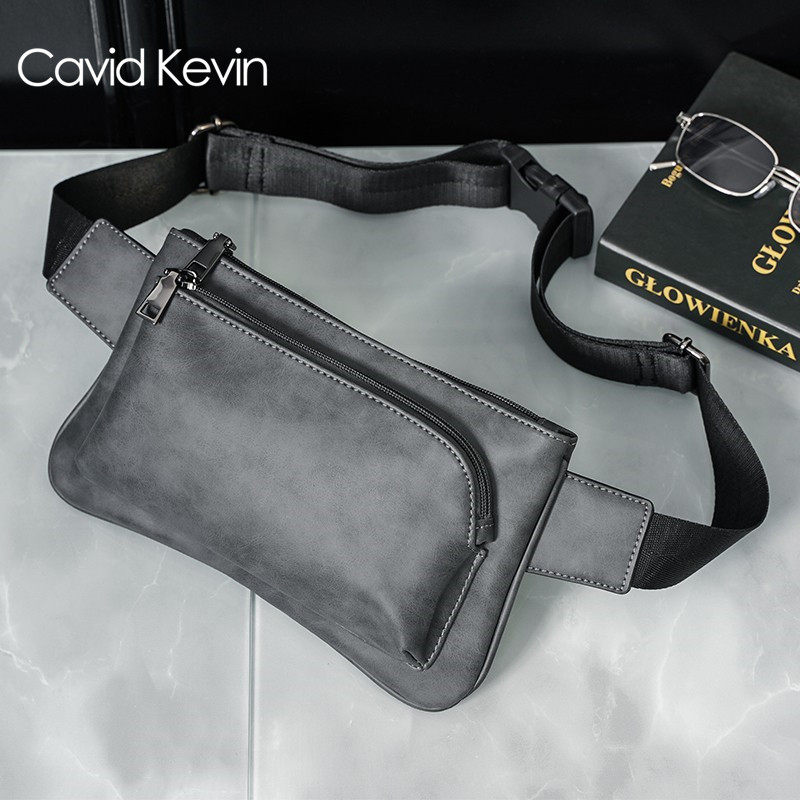 cavid kevin复古街头胸前小包腰包 vaticley男士包袋