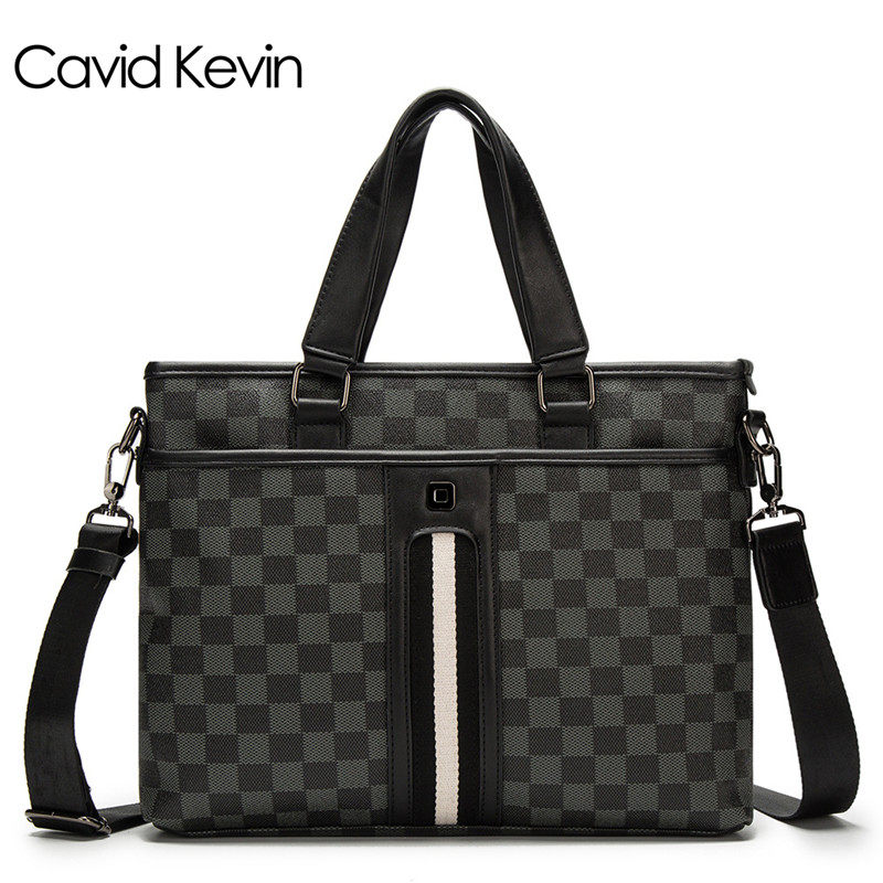 cavid kevin格子手提包公文男包 vaticley男士包袋