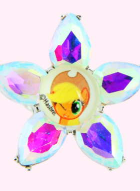 小马宝莉花朵儿童小戒指金属