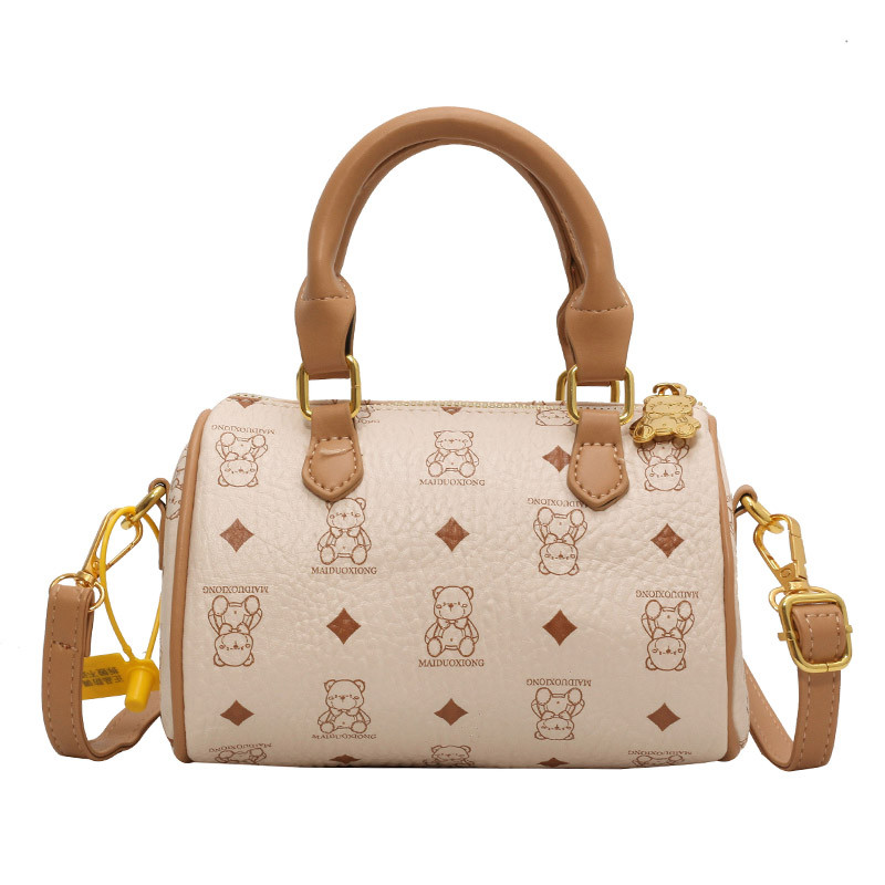 麦多熊包包女2025新款小众设计波士顿手提斜挎包休闲百搭单肩包潮,淘宝优惠券,粉丝福利购,淘宝优惠卷