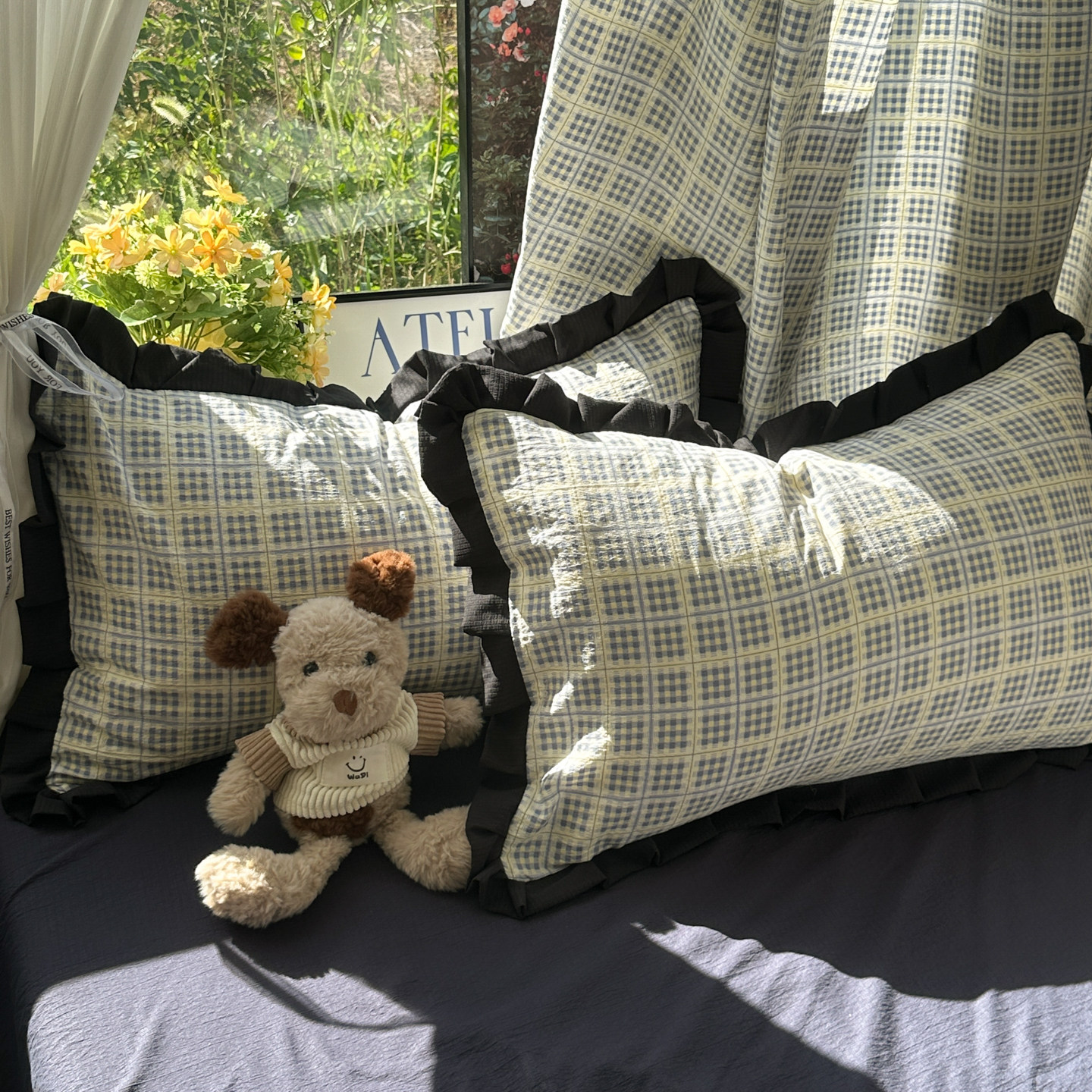 A类复古风格子双层纱纯棉四件套全棉2025新款床单被套宿舍三件套4