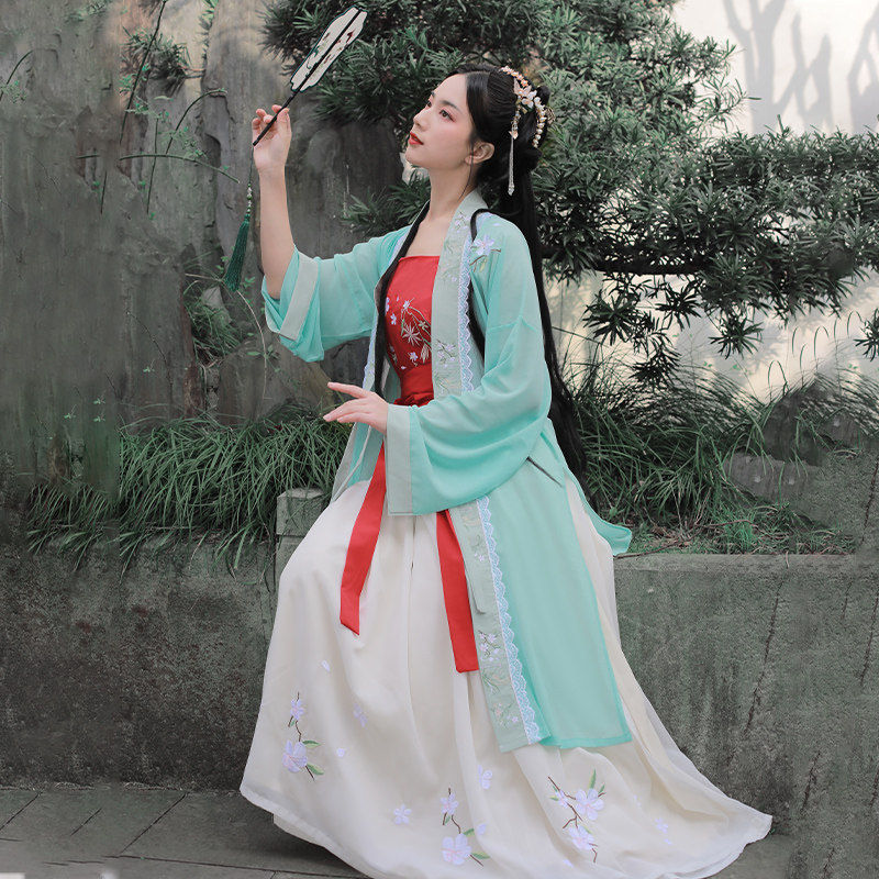 蝶妙语女正品原创采桑径里刺绣汉服 蝶妙语民族服装/舞台装