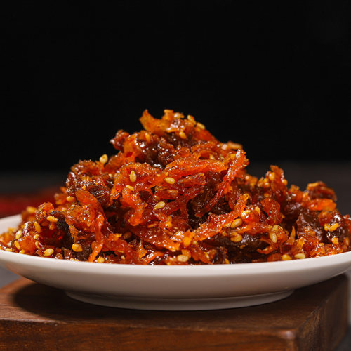 登荣龙须牛肉丝辣条零食麻辣儿时牛肉丝烧烤味爽辣香辣条小吃 - 图1