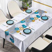 Table cloth free of oil and waterproof and anti-scalding pvc rectangular table cushion light lavish advanced senses dining room tea table cloth