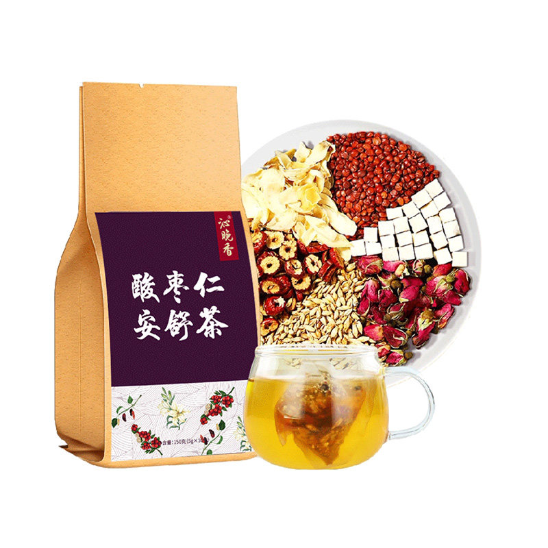 酸枣仁百合睡眠助汤眠炒膏丸茯苓 沁晚香养生茶