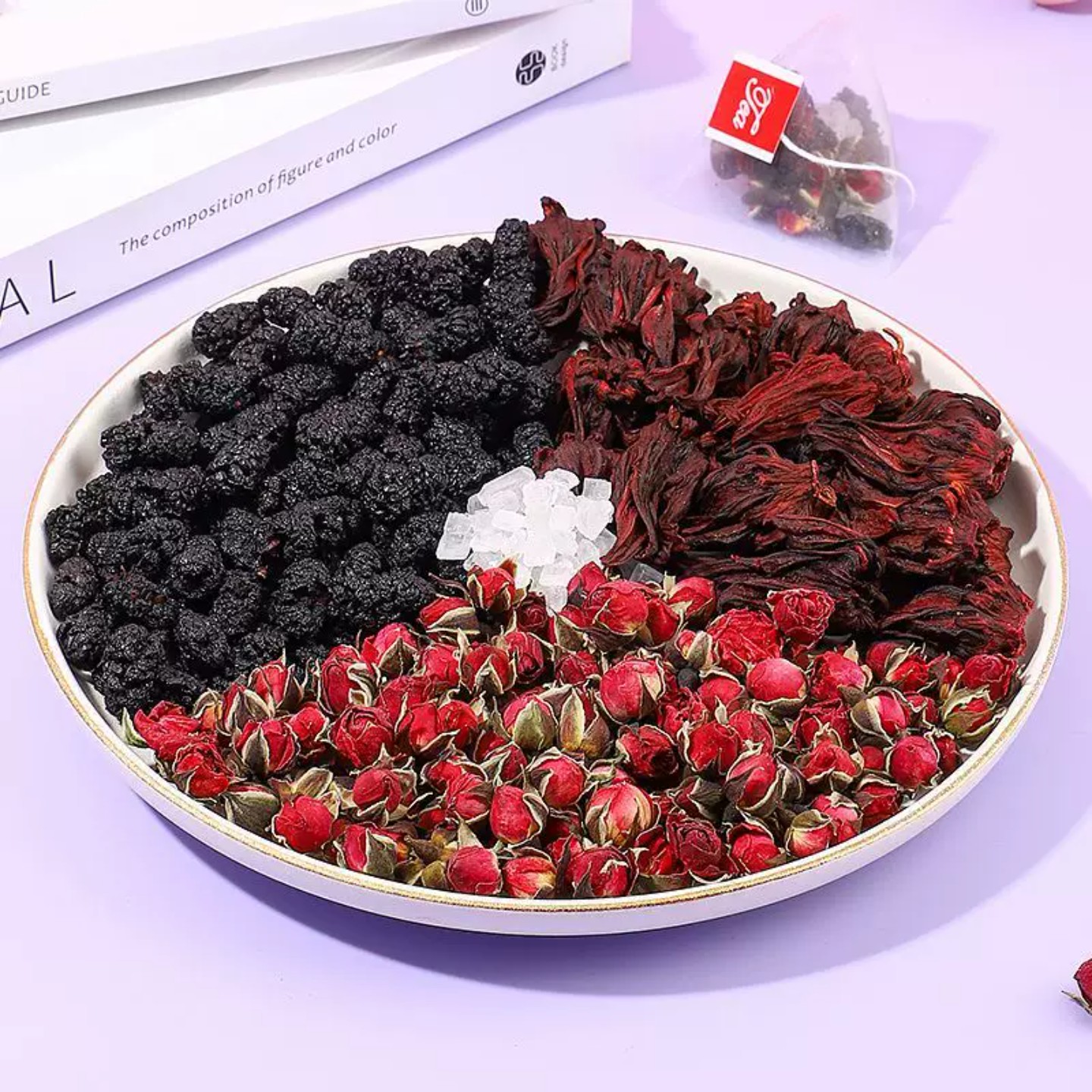 桑葚玫瑰洛神花茶茶包适合女生喝的养生茶夏泡水喝饮品官方旗舰店