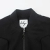 Lily2019 mùa xuân mới của phụ nữ màu đen giản dị dây kéo mỏng ra khỏi tay áo khoác ngắn 119130I3220 - Áo khoác ngắn