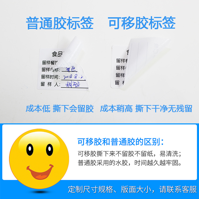 食品留样标签纸幼儿园学校食堂酒店留样盒不干胶标签贴纸记录贮存标签幼儿园分类日期学校食堂厨房包装袋易撕 - 图2