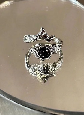 暗黑风戒指复古风尾戒情侣对戒