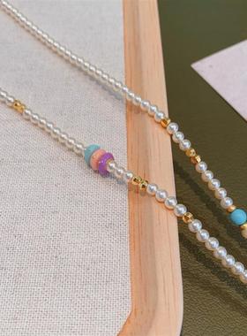 古法珐琅粉色小象吉祥施家珍珠项链小众设计多巴胺色闺蜜女友礼物