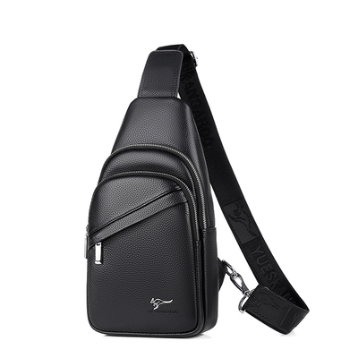 男士胸包真皮单肩斜挎包胸前包