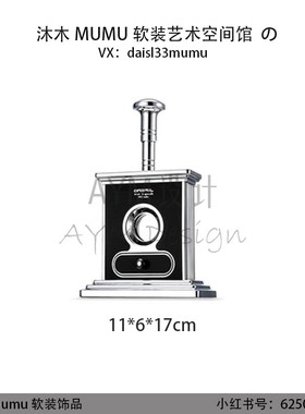 样板房客厅酒柜玄关雪茄主题设计款轻奢软装饰品搭配套装摆件组合
