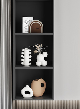 匠十三 现代北欧家居饰品客厅电视柜酒柜艺术品大地色软装花瓶摆