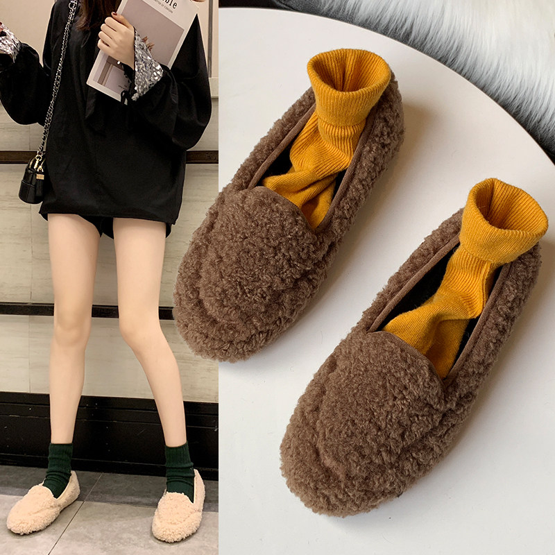 39.9抢芙显新款百搭网红保暖豆豆鞋，月销3万+