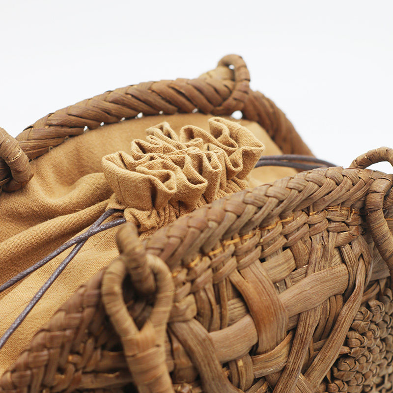 葡萄曜原创设计民族风葡萄藤编织手提女包复古百搭包出口法国日本,淘宝优惠券,粉丝福利购,淘宝优惠卷