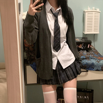 JK Uniform Dress Genuine original knit cardiovert sweater jacket woman fall new day school uniforms college wind suit