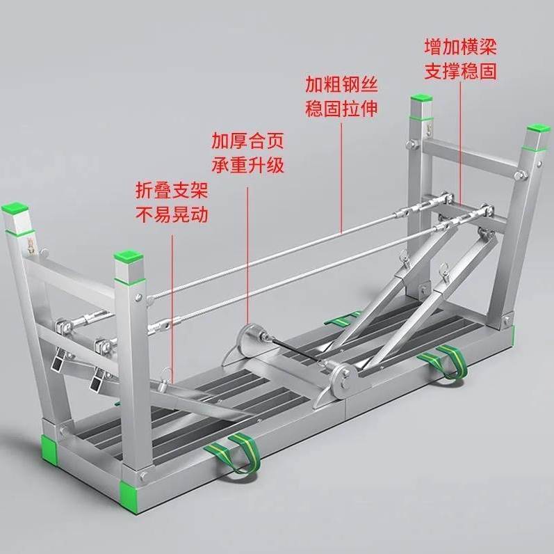 加强折叠马凳升降加厚装修马凳双支撑室内刮腻子脚手架梯子马凳 - 图0