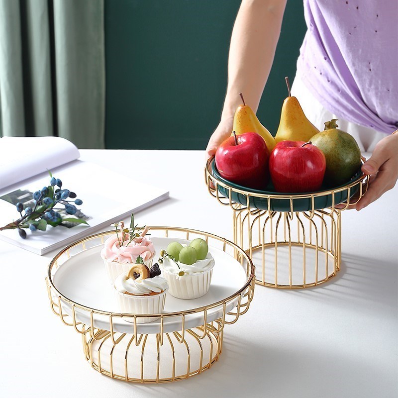 欧式创意甜品台三层展示架摆盘下午茶点心架托盘婚庆摆件自助餐台 - 图0