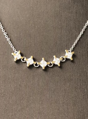 何家原厂925纯银925纯银满天星项链手链璀璨轻奢时尚女锁骨链