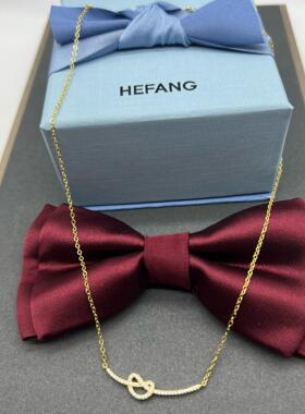 何家原厂925纯银爱心碱水结项链简约款女轻奢锁骨链高级感耳环