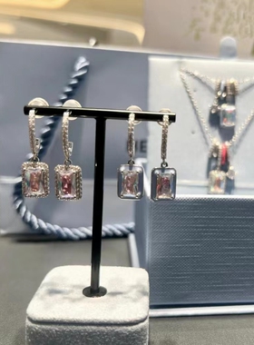 极光冰晶项链女款轻奢高级感多巴胺925纯银雪环锁骨链生日礼物