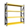 Yellow and black multi-layer household storage shelves
