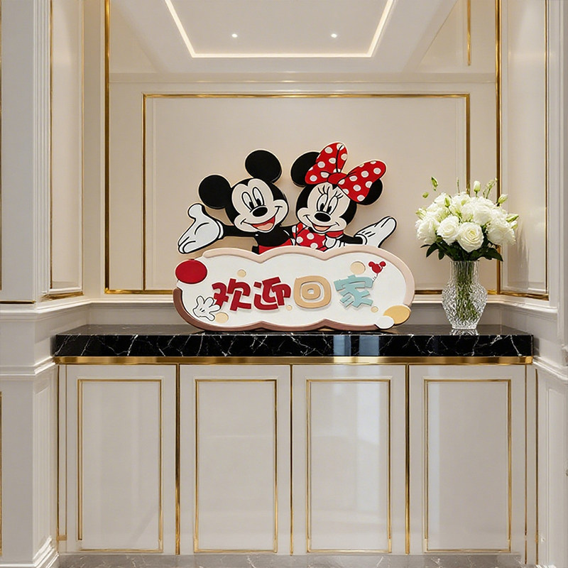 米奇米妮欢迎回家玄关摆件客厅电视柜桌面摆件装饰品创意可爱礼物,淘宝优惠券,粉丝福利购,淘宝优惠卷