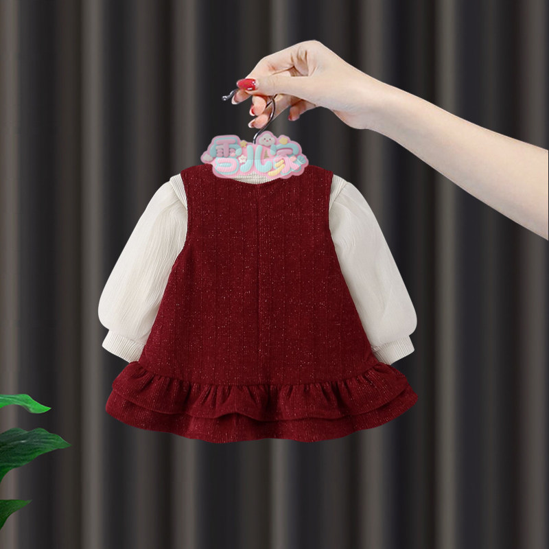 周岁女宝礼服女童冬季加绒连衣裙套装婴儿抓周生日新年衣服公主裙,淘宝优惠券,粉丝福利购,淘宝优惠卷