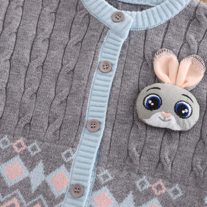 女宝宝秋冬连衣裙女童朱迪兔子警官毛衣裙套装婴儿秋季洋气公主裙,淘宝优惠券,粉丝福利购,淘宝优惠卷