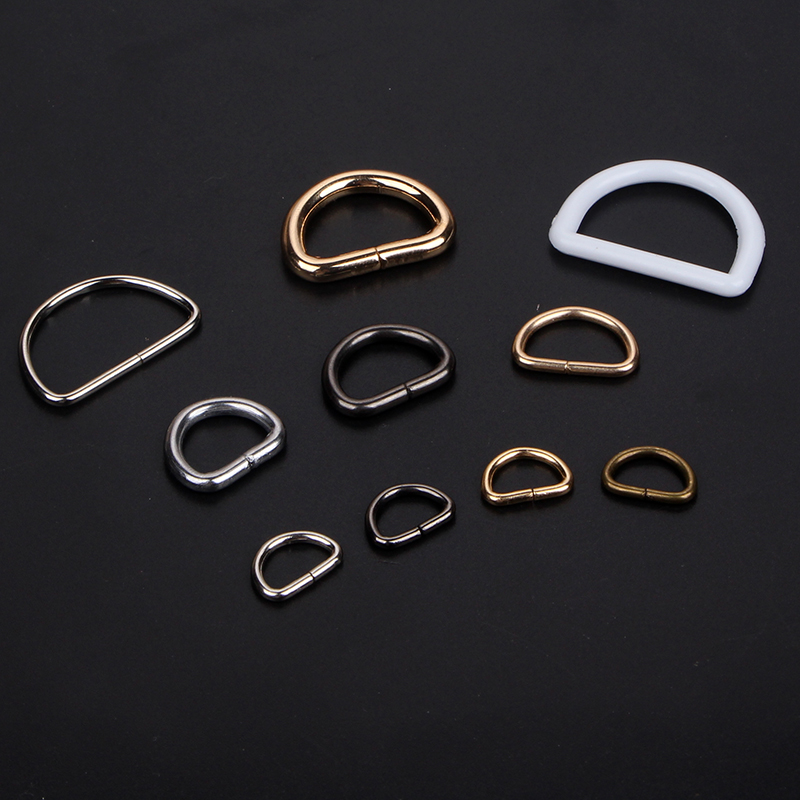 包包五金配件D型环D圈马蹄环D字扣包包U形包带配件女包d扣五金扣 - 图0