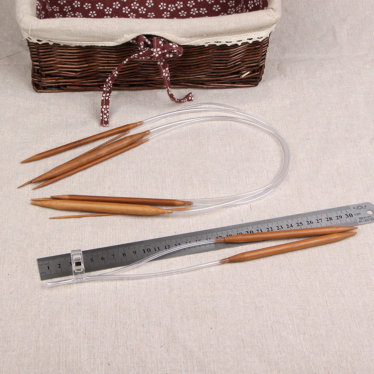 60厘米小孩炭化竹针环形针 毛线针围脖帽子编织工具钩针棒针 - 图2