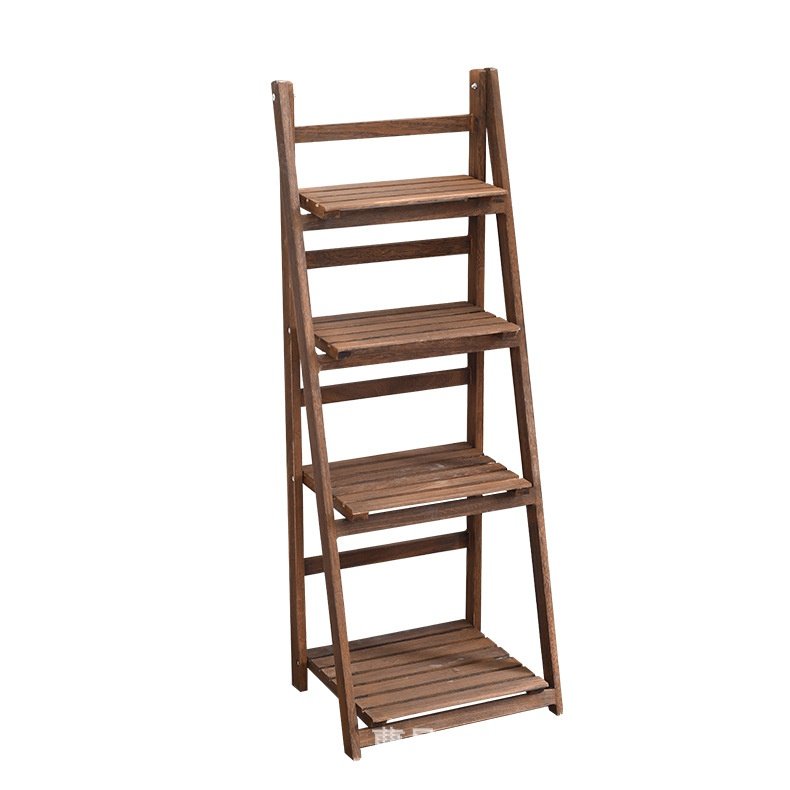 木质花架阳台收纳架四层花架木质储物架折叠花架阳台隔断木花架,淘宝优惠券,粉丝福利购,淘宝优惠卷