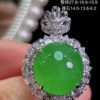 Cuiqin Emperor Bingyang Green Cabochon Ring 18k gold diamond inlaid with natural A-grade jadeite full and translucent