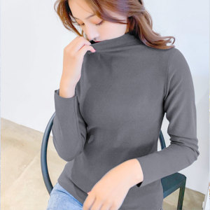 2020年秋冬阳离子纯色T恤打底衫