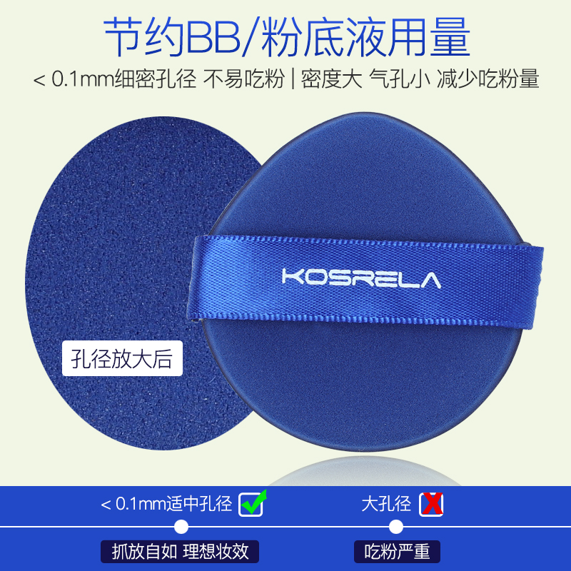 kosrela气垫粉扑bb霜棉花糖定妆粉底液专用海绵粉扑干湿两用粉饼-图0