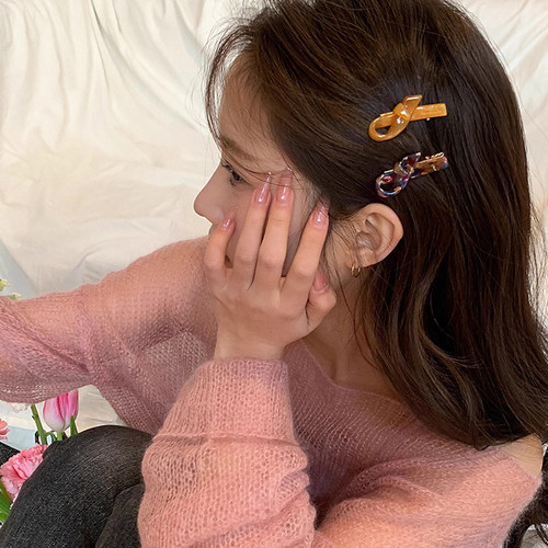 bb夹一字发夹头饰小号发卡子侧边夹简约刘海夹小抓夹女2024新款 - 图1