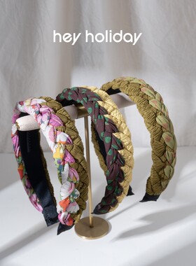 hey holiday双面六股辫发箍一箍两戴可翻转复古氛围感编织发饰