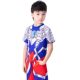 Glowing Ultraman Summer ຊຸດເດັກນ້ອຍແຂນສັ້ນຂອງແທ້