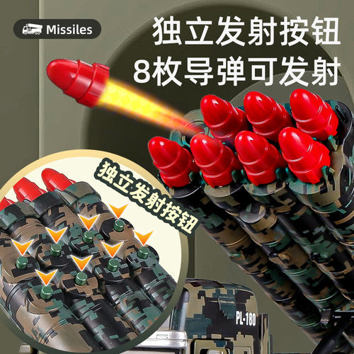 合金东风5C导弹车玩具军事火箭炮发射车儿童炮弹车男孩大炮坦克 - 图2