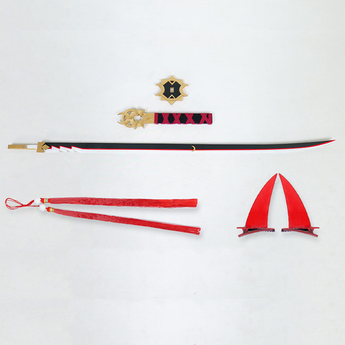 星漫 阴阳师鬼切天剑韧心cos道具服奶切刀剑未开刃武器定制 木质 - 图0