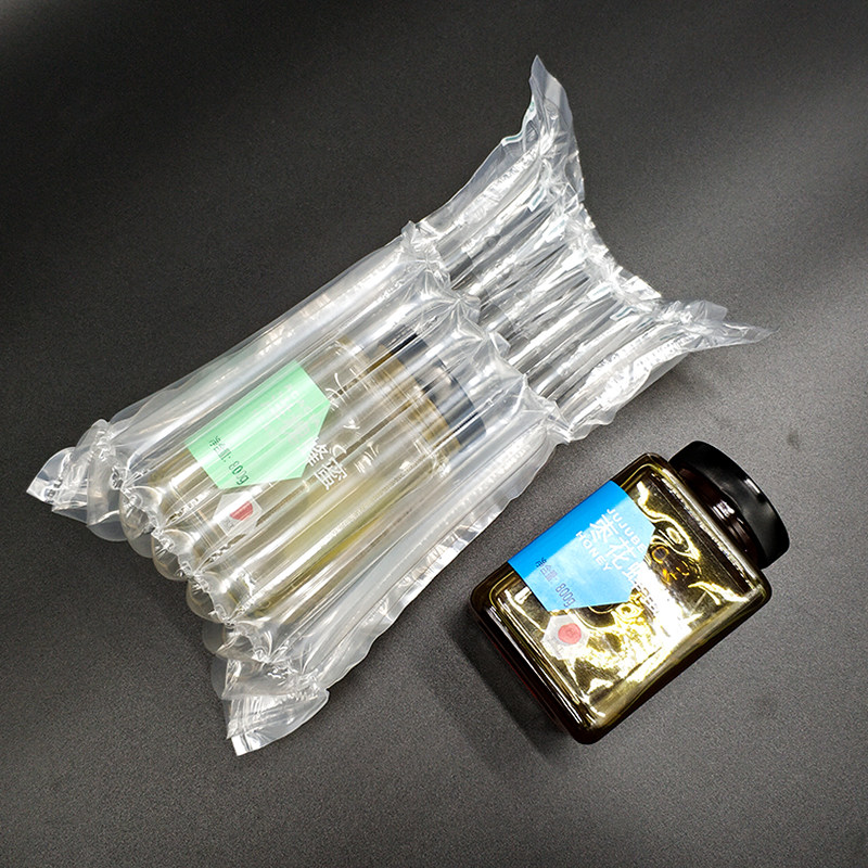 100个a装加厚蜂蜜气柱袋老干妈罐头易碎品快递气泡柱气泡袋打包装