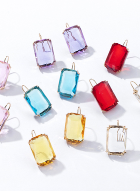 Transparent Resin Pendant Hanging Earring For Women Bohemia