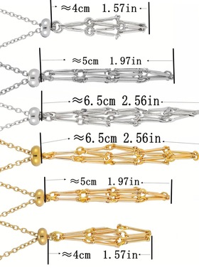 天然水晶原石网兜优质金属竹节项链编织吊坠 调节链子网兜吊坠