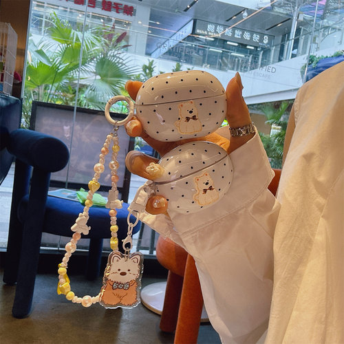 适用于华为freebuds6i耳机保护壳se3立体波点西高地freebudspro4代轻薄服帖保护壳freeclip日韩风软壳防摔6代 - 图0