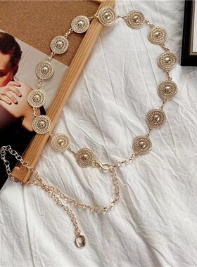 高级感金属腰链女士配饰时尚百搭